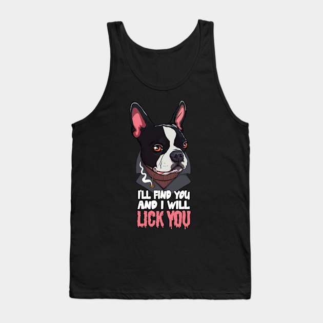 Boston Terrier Face Quote Gift Tank Top by USProudness